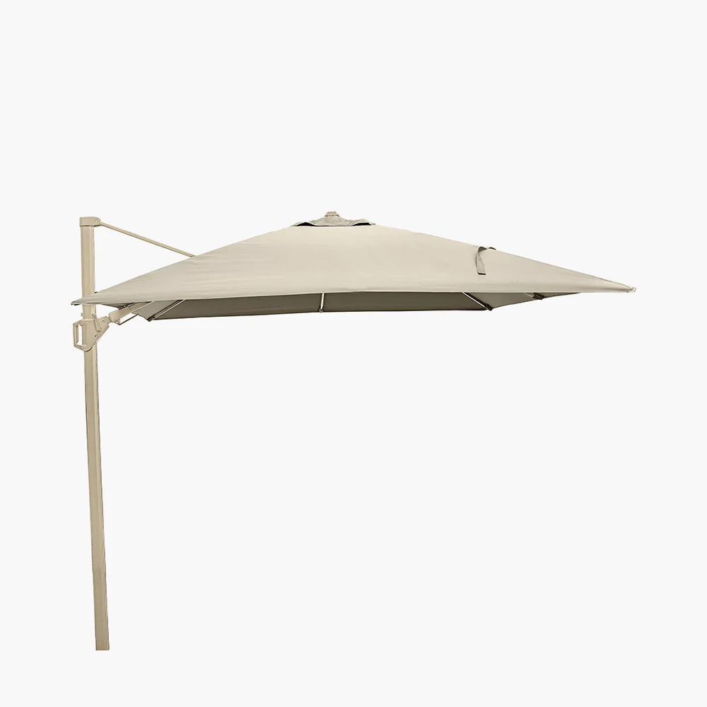 Glow Challenger T2 Cantilever Parasol - 3m Square Sandstone / Champagne | Pacific Lifestyle - Image 9