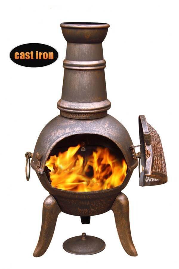 Granada Cast Iron Chimenea - 90cm High - Image 4
