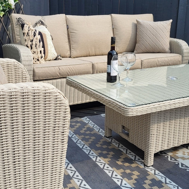 Outdoor Lounge with Adjustable Table - Haven Pebble By Harbo - Image 3