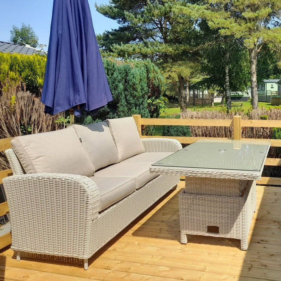 Outdoor Lounge with Adjustable Table - Haven Pebble By Harbo - Image 5