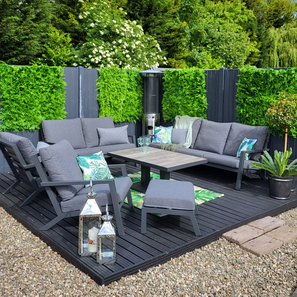 Sofa Set with Adjustable Table with Ottoman - Triton By Vila - Image 2