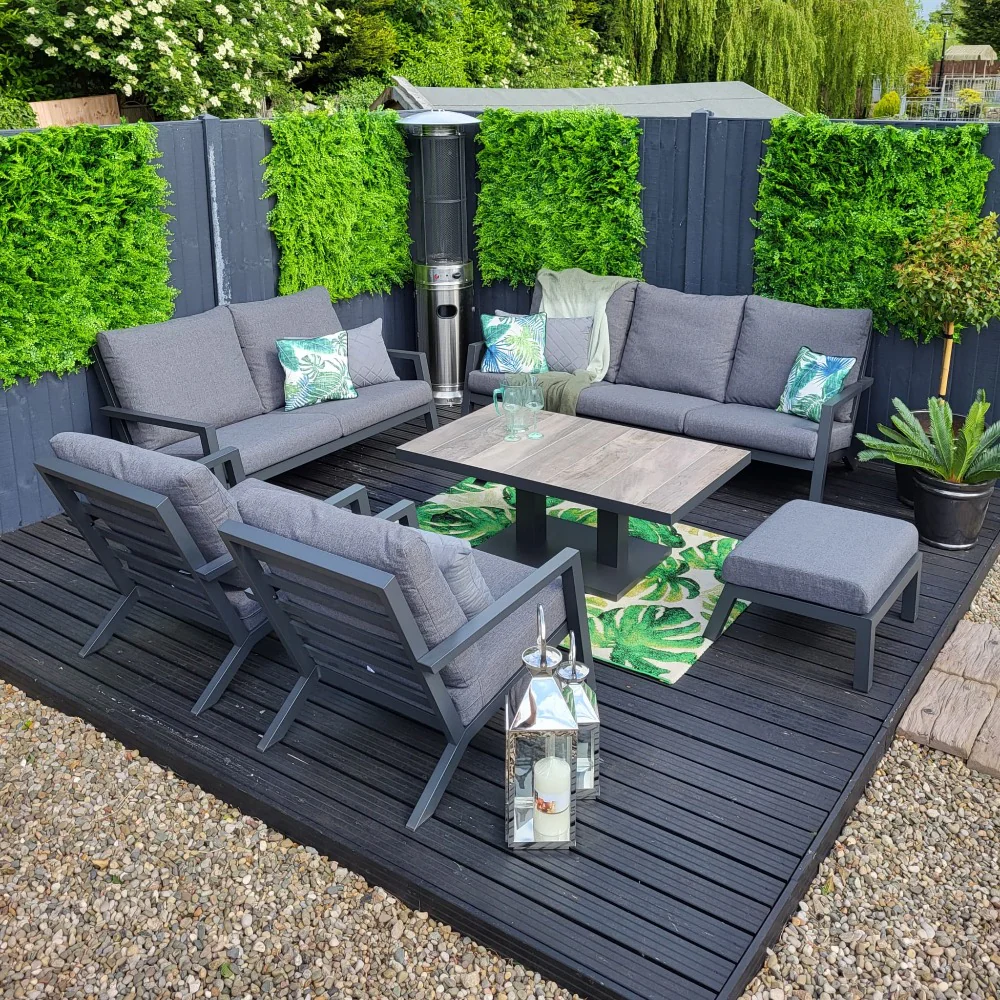 Sofa Set with Adjustable Table with Ottoman - Triton By Vila - Image 3