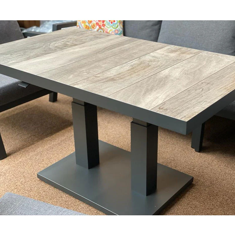 Rectangular Adjustable Table 140cm in Grey - Triton / Kendal By Vila - Image 4