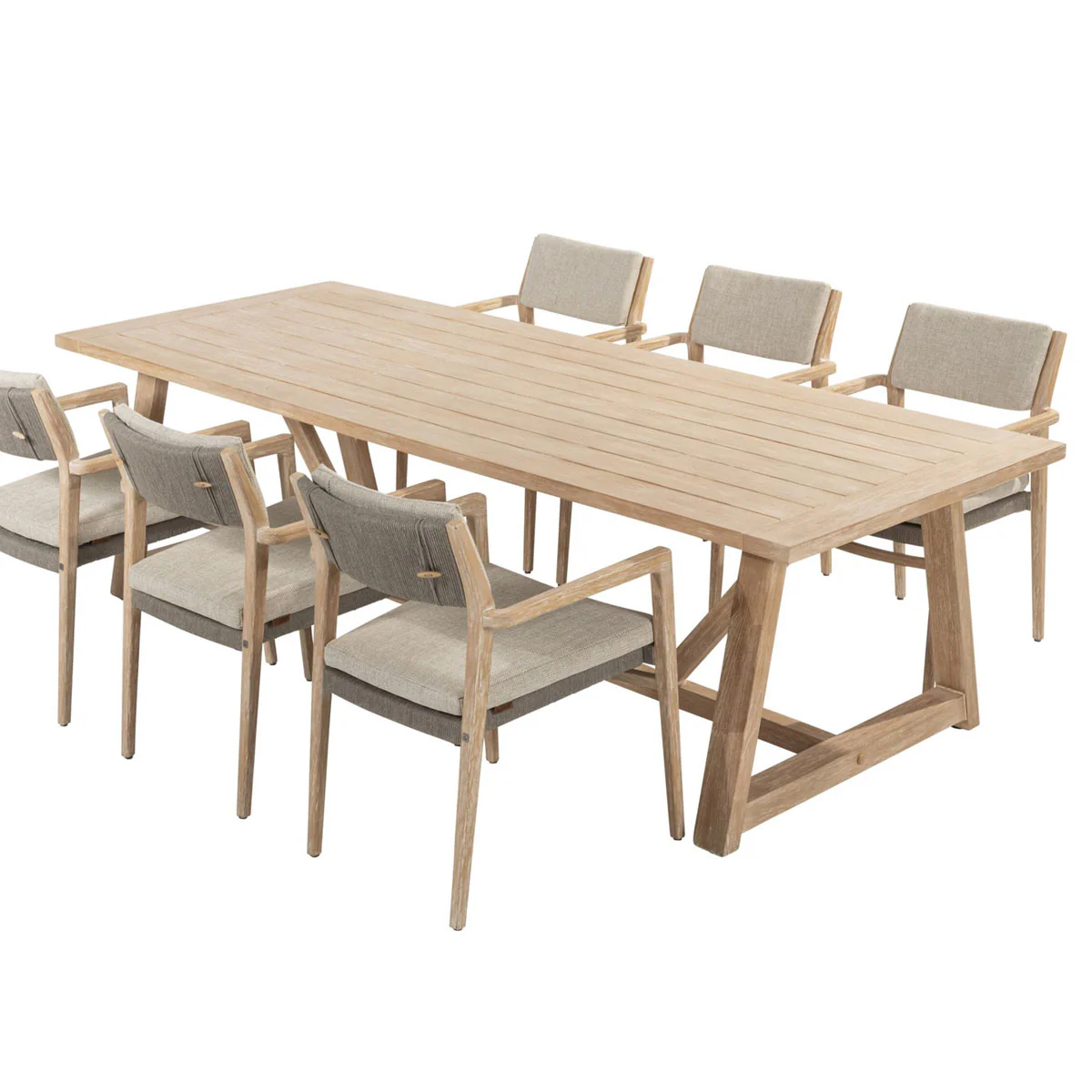 Julia 6 Seat Outdoor Dining Set with Noah Teak Table | 4 Seasons Outdoor - Image 5
