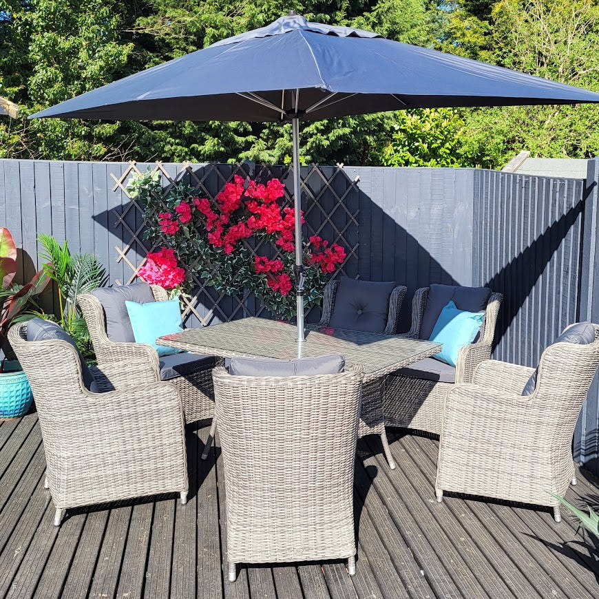 Outdoor Dining 6 Seat Rectangular in Grey - Seville By Katie Blake - Image 4