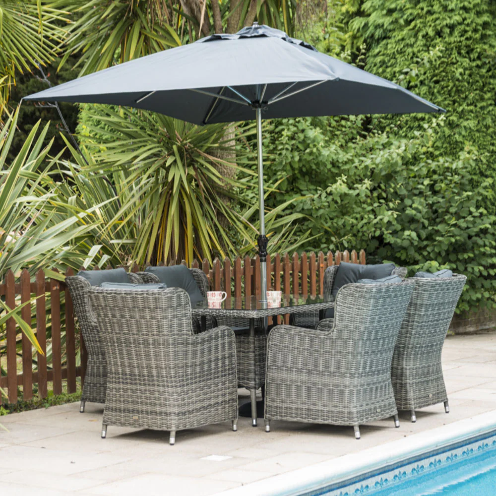 Outdoor Dining 6 Seat Rectangular in Grey - Seville By Katie Blake - Image 5