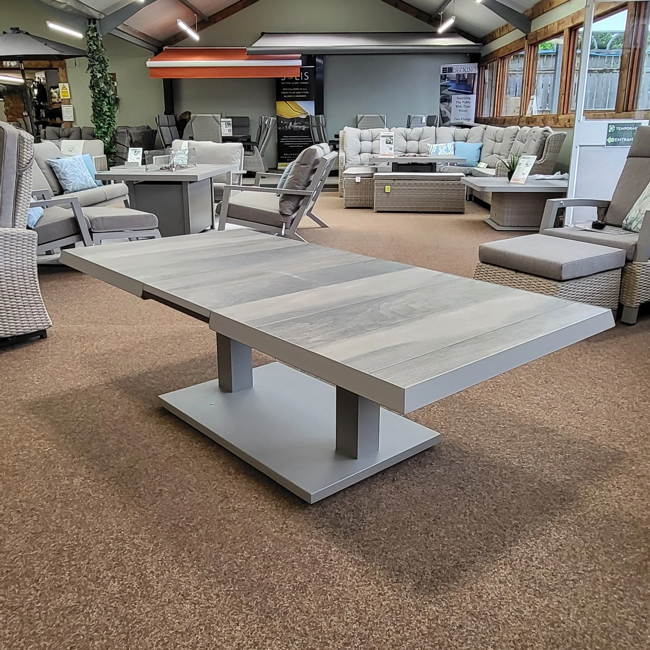 Kendal/Triton Height Adjustable Extending Table in Natural | Vila