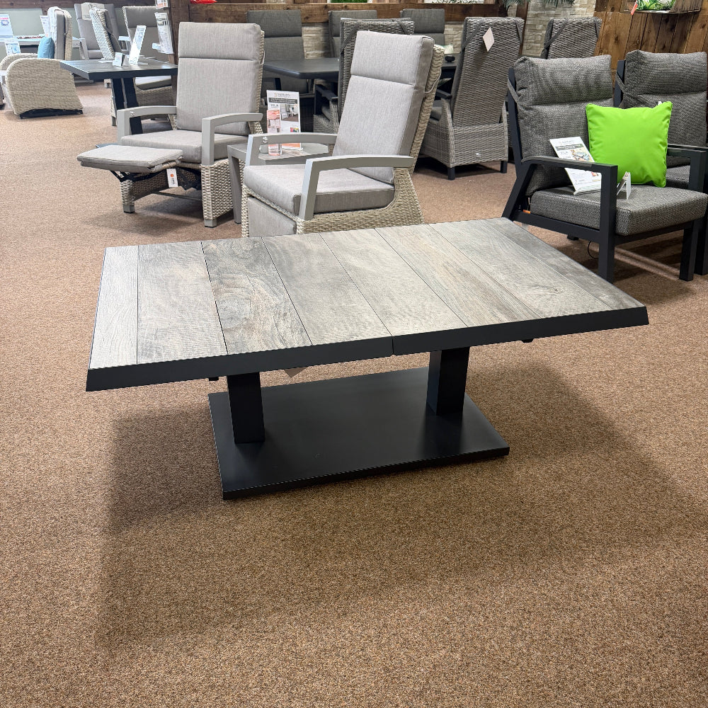 Kendal/Triton Height Adjustable Extending Table in Grey | Vila