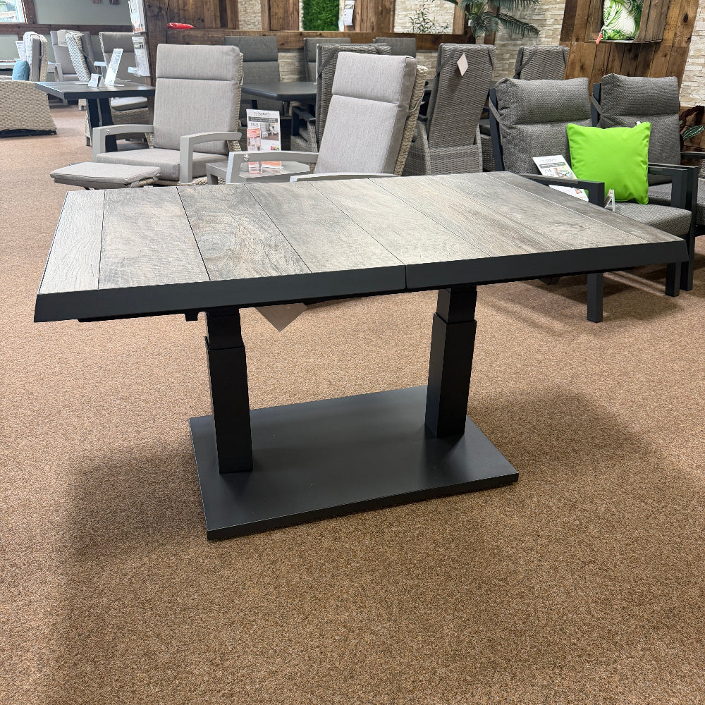 Kendal/Triton Height Adjustable Extending Table in Grey | Vila - Image 2