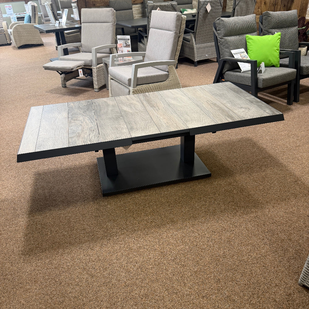 Kendal/Triton Height Adjustable Extending Table in Grey | Vila - Image 4