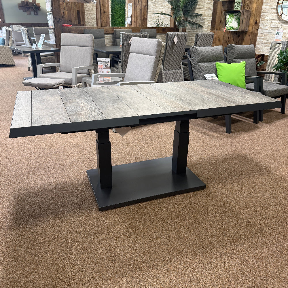 Kendal/Triton Height Adjustable Extending Table in Grey | Vila - Image 5