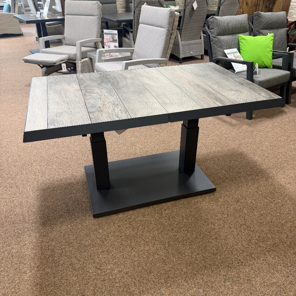 Kendal/Triton Height Adjustable Extending Table in Grey | Vila - Image 6