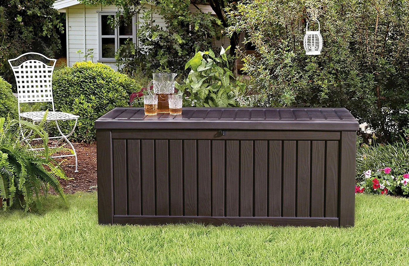 Keter Rockwood Cushion Box 570L BROWN | Norfolk Leisure