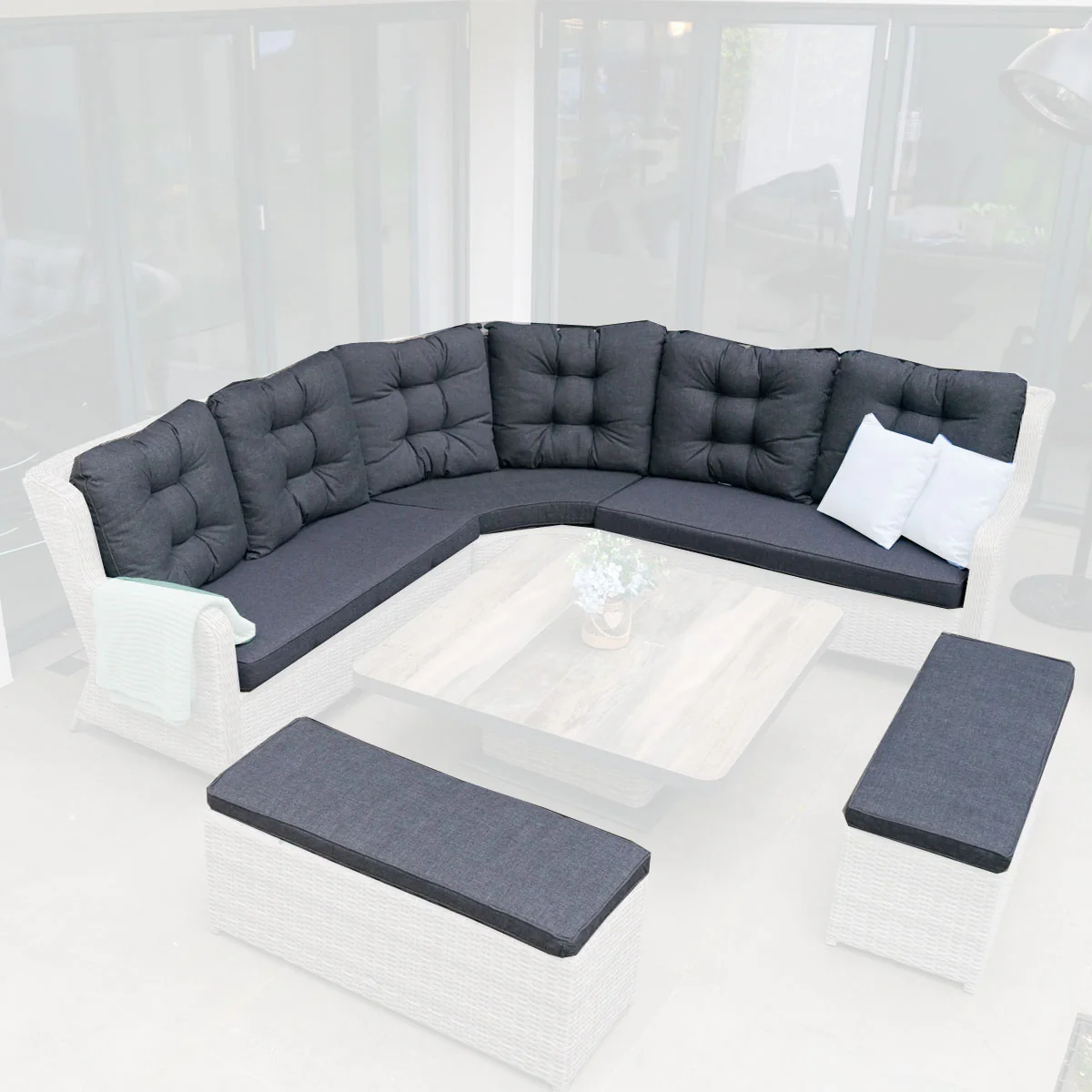 Langdale All Weather Replacement Cushions - Grey | Vila