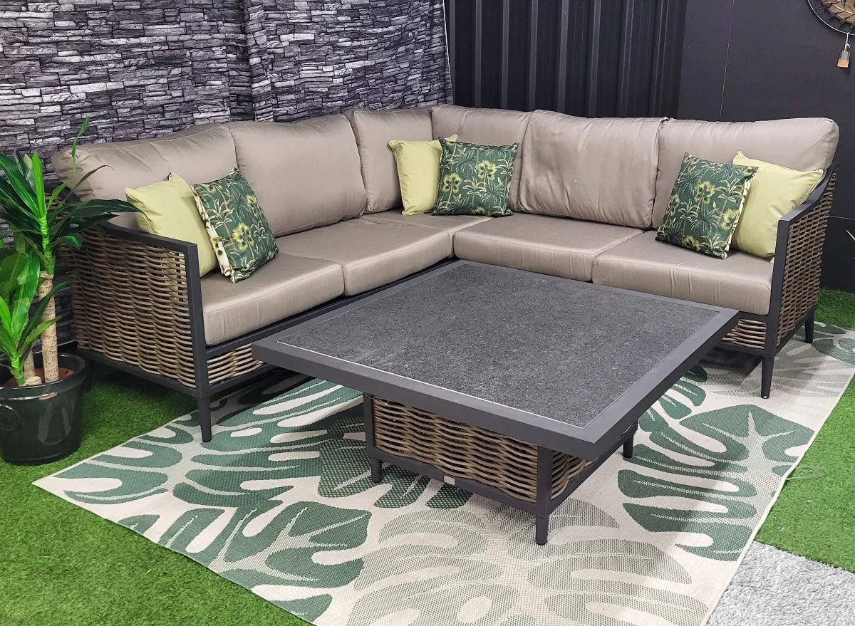 Langley Outdoor Corner Seating Cushions Oakley Taupe | Daro