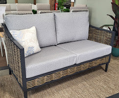 Langley Outdoor Lounge Seating Cushions Aqua Clean Zuma Grey | Daro - Image 4