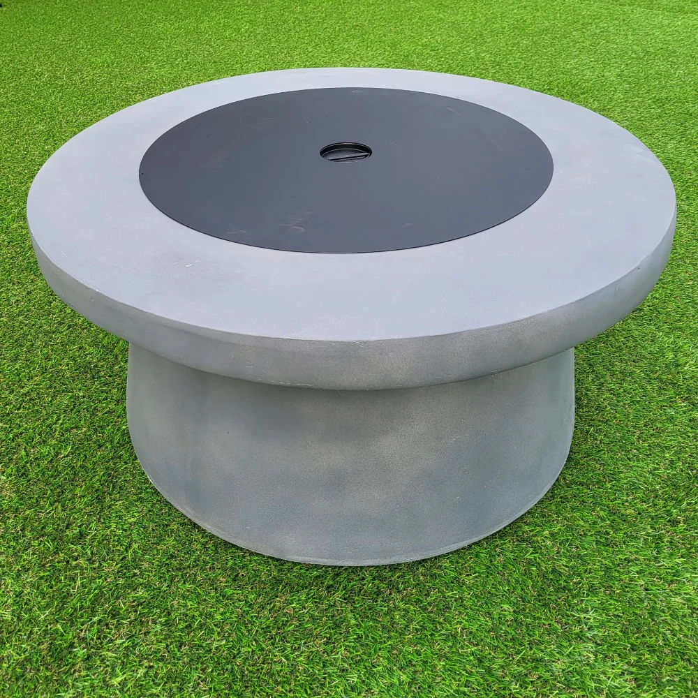 San Antonio Gas Firepit Bowl in Grey - FREE Wind Guard - Image 7