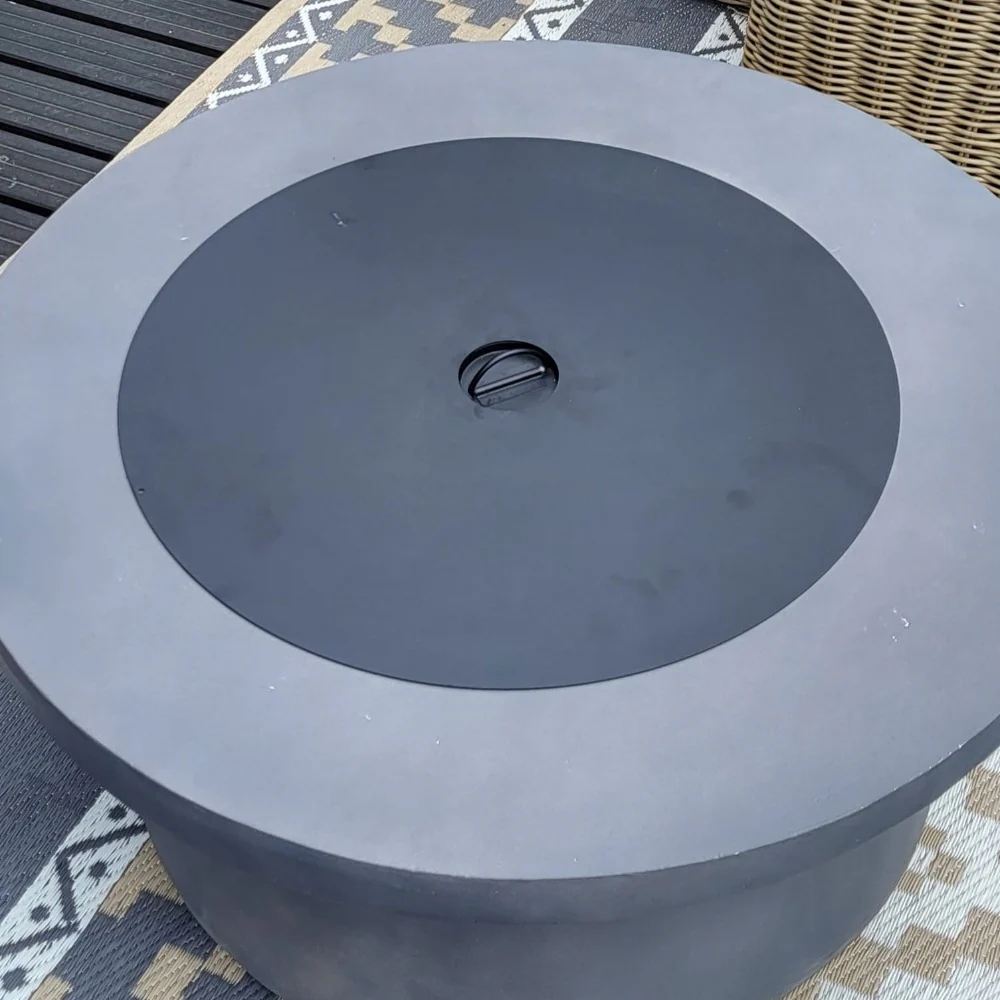 San Antonio Gas Firepit Bowl in Grey - FREE Wind Guard - Image 8
