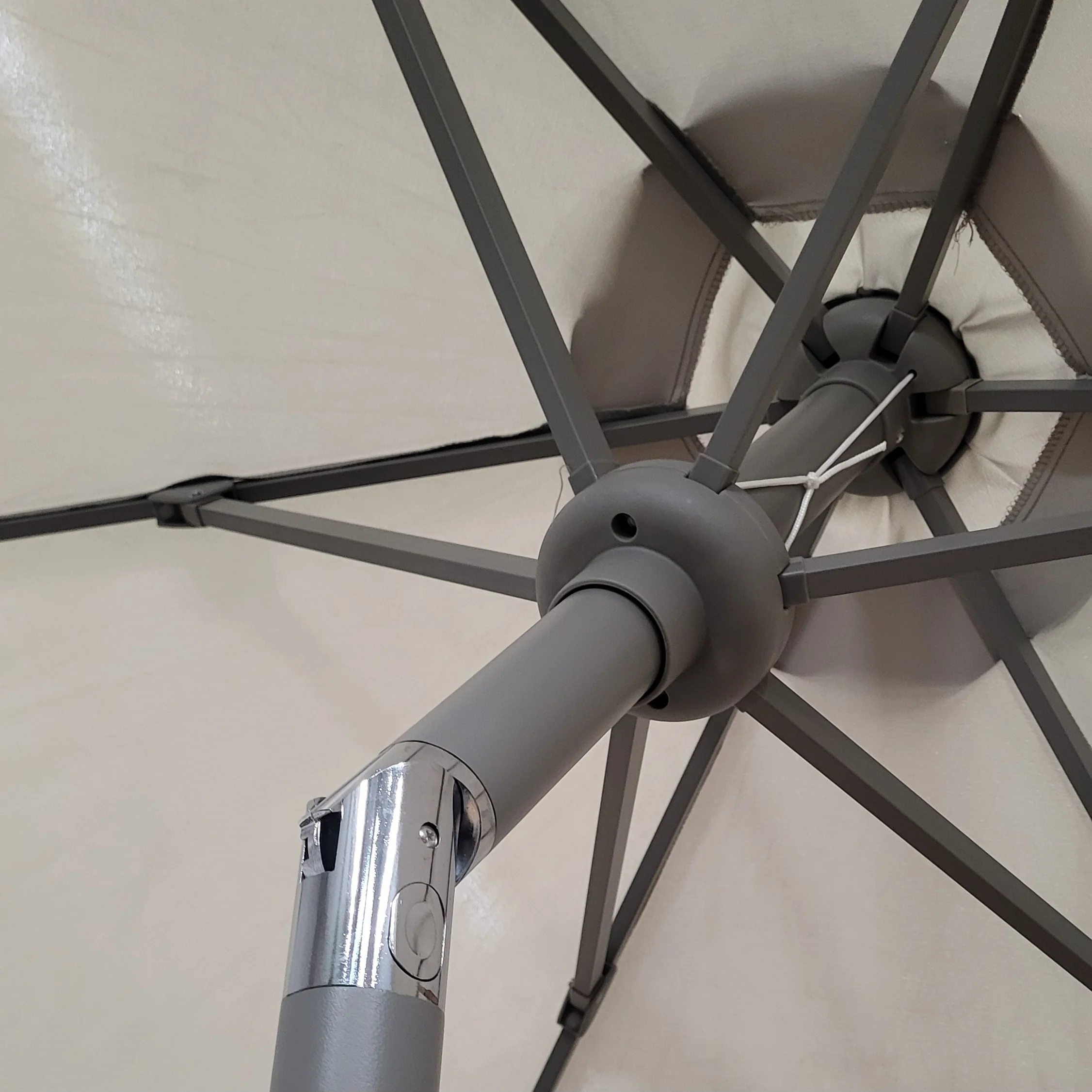 Luxe Parasol in Moon With Taupe/ Warm Grey Pole | Hartman - Image 2