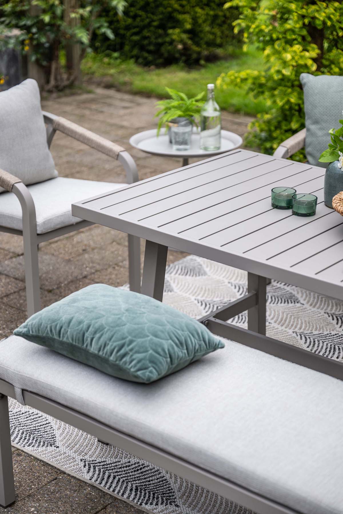 Monti Outdoor Dining Corner Set with Chair and Bench | Garden Impressions - Image 12