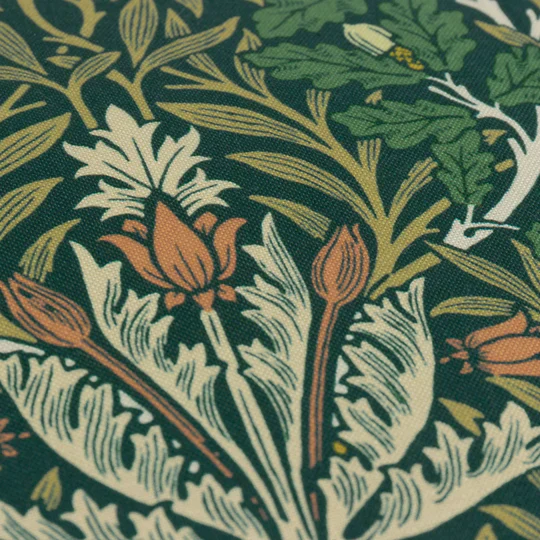 Multi Acorn Outdoor Scatter Cushion - Morris & Co (Forest/Leaf Green) - Image 2