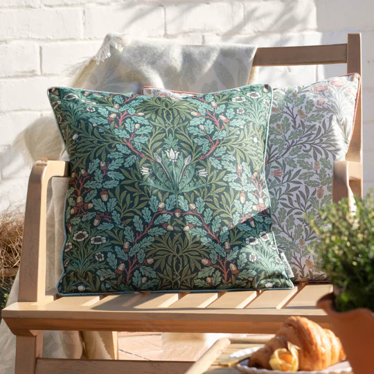 Multi Acorn Outdoor Scatter Cushion - Morris & Co (Thyme/Forest)