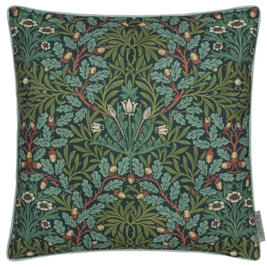 Multi Acorn Outdoor Scatter Cushion - Morris & Co (Thyme/Forest) - Image 3