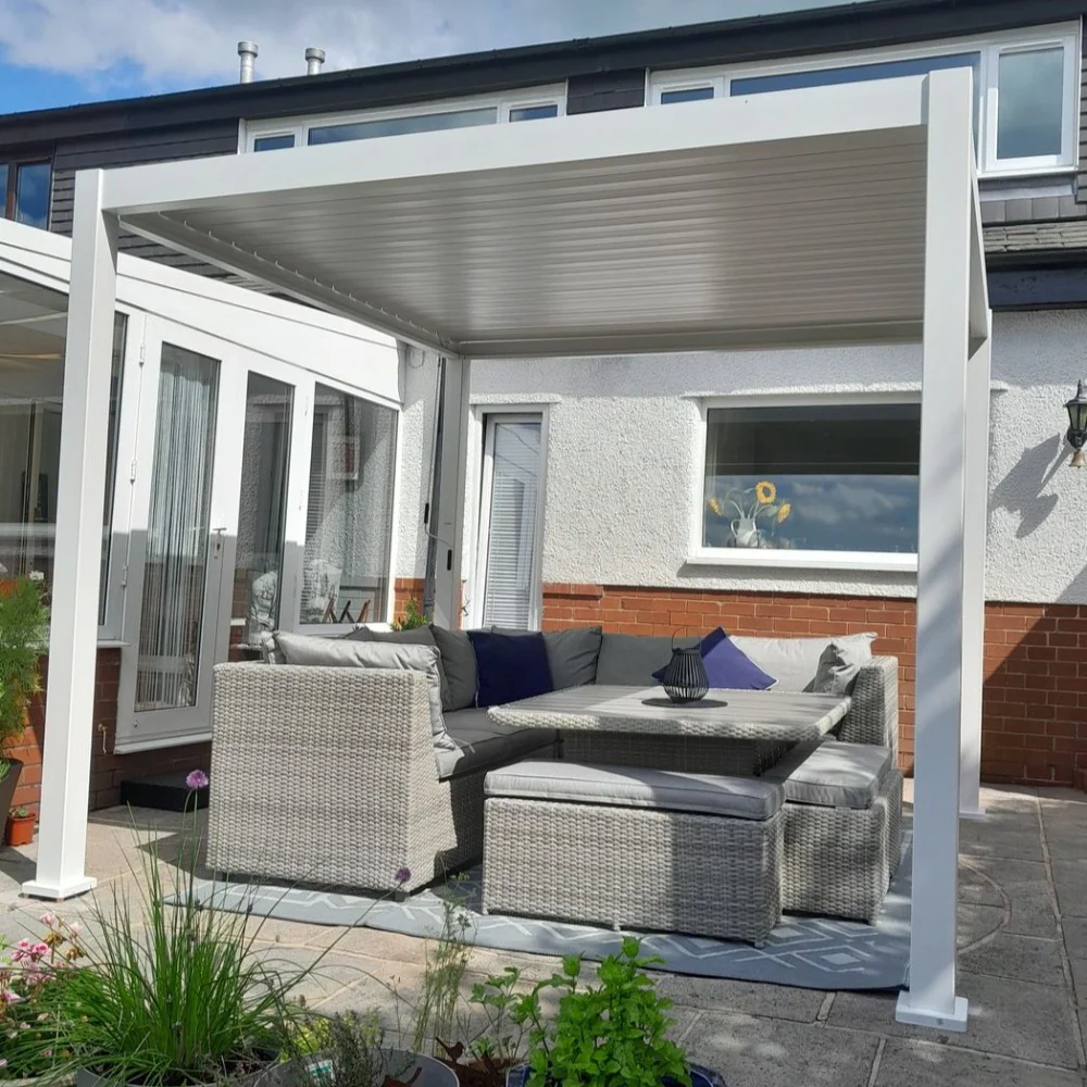 Titan Aluminium Metal Pergola in Chalk White - 3.0m x 3.0m Free Standing - Image 5