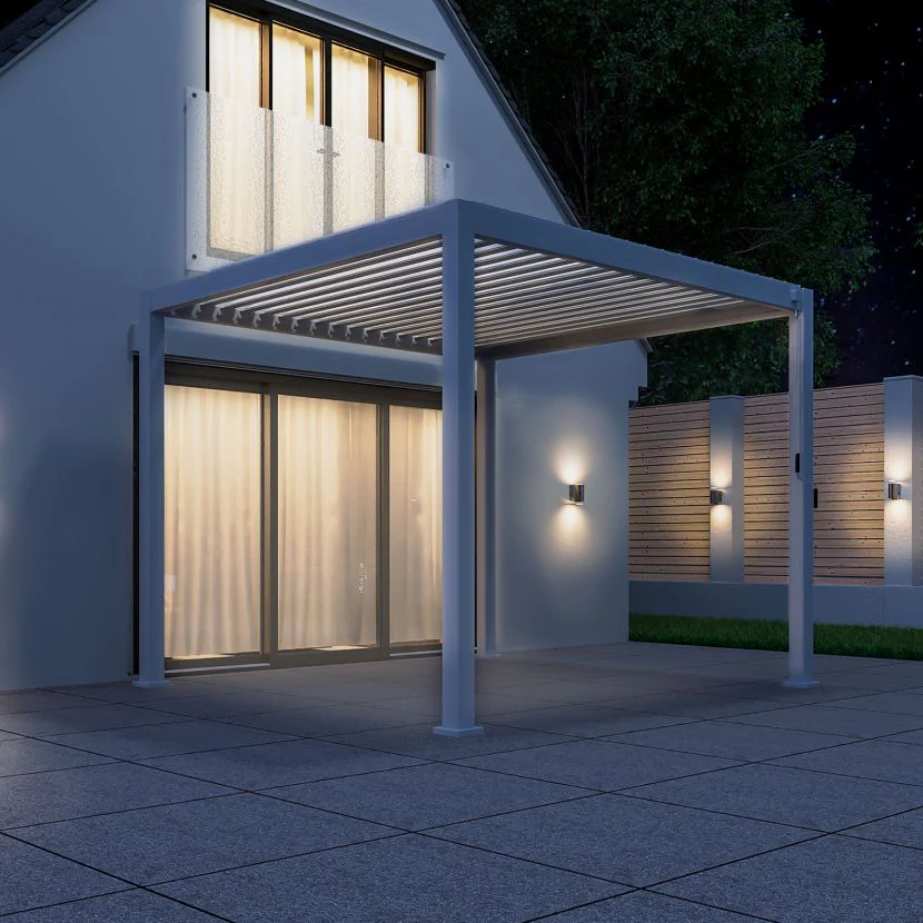 Titan Aluminium Metal Pergola in Chalk White - 3.0m x 3.0m Free Standing - Image 9