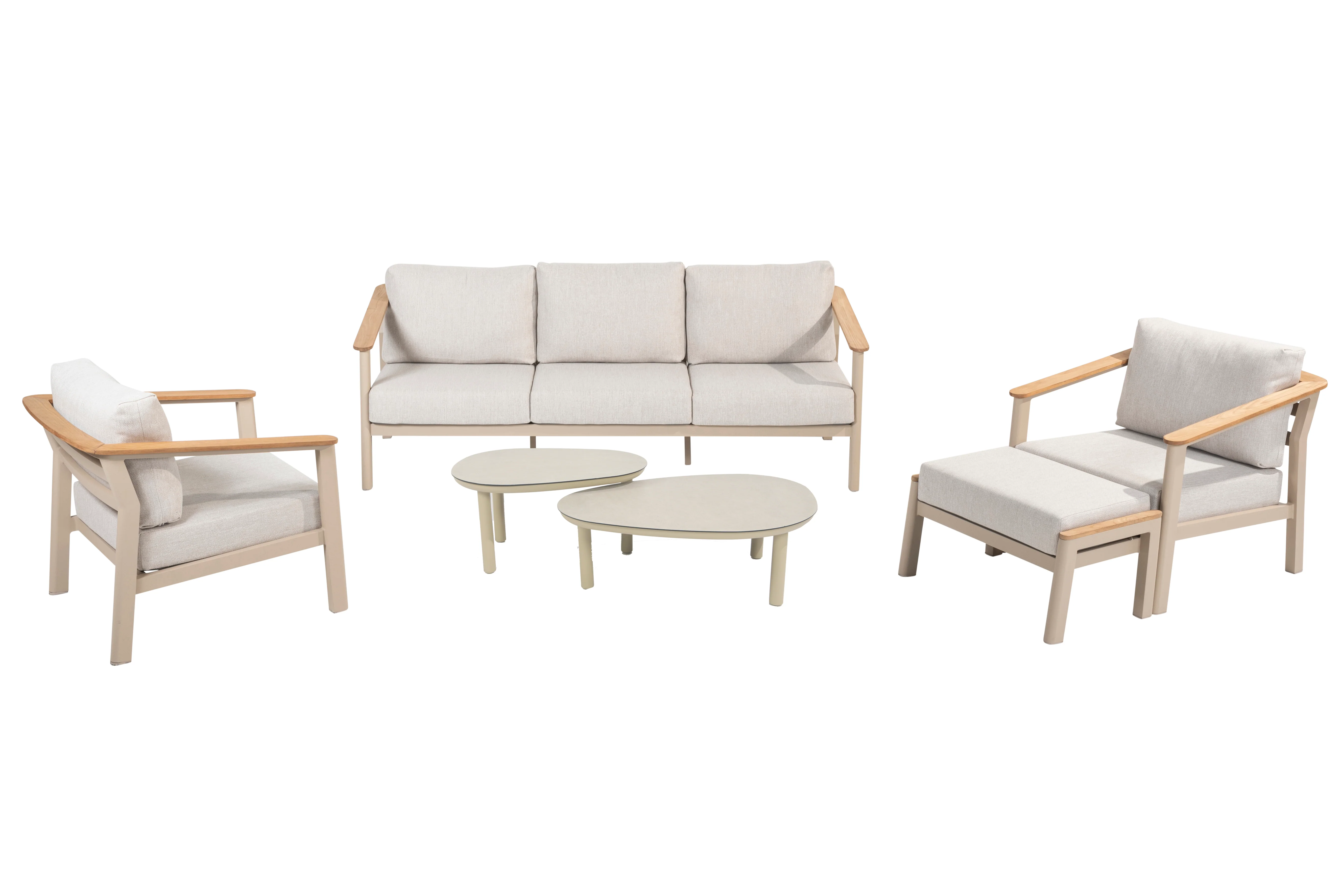 Olivia Outdoor Lounge Set with Monroe Tables & Footstool by 4 Seasons Outdoor - Image 2
