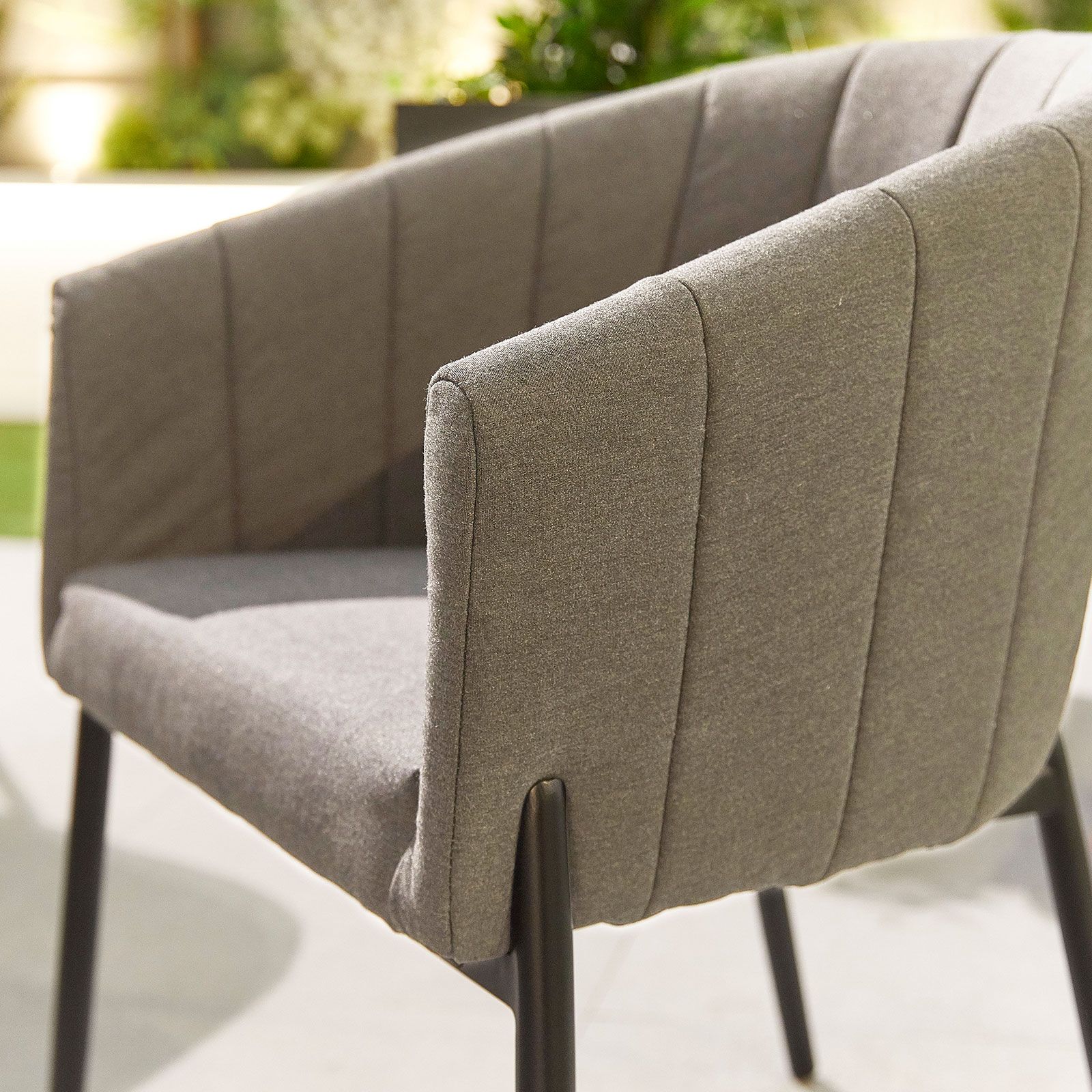 Outdoor 4 Seat Grey HPL Goa Table with Edge Chairs - Image 4