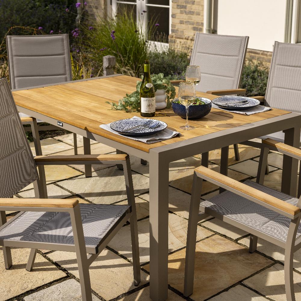 Outdoor 6 Seat Rectangular Dining Set | Ezra By Hartman - Image 5
