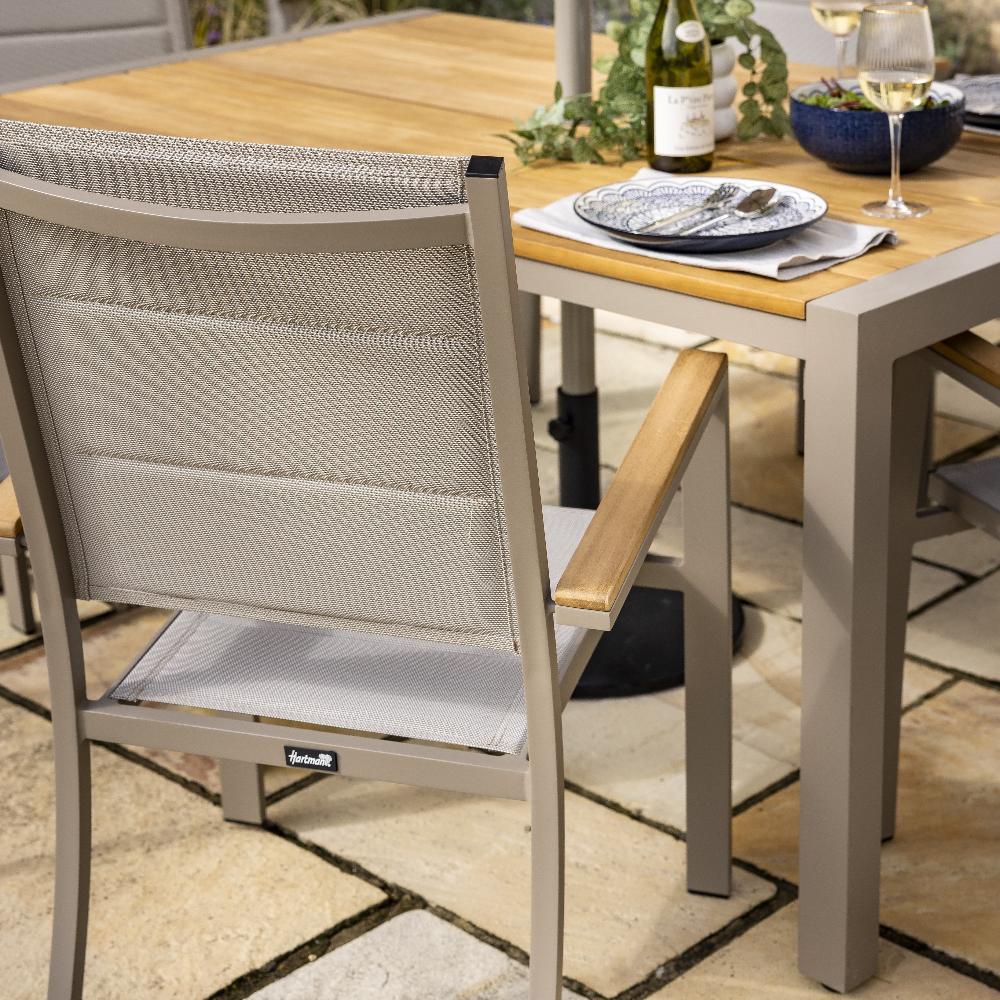 Outdoor 6 Seat Rectangular Dining Set | Ezra By Hartman - Image 8