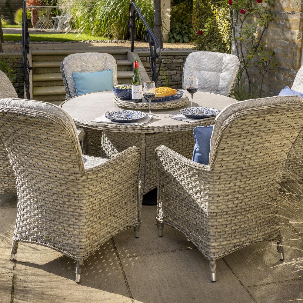 Eton Outdoor 6 Seat Round Dining Set | Hartman - Image 6