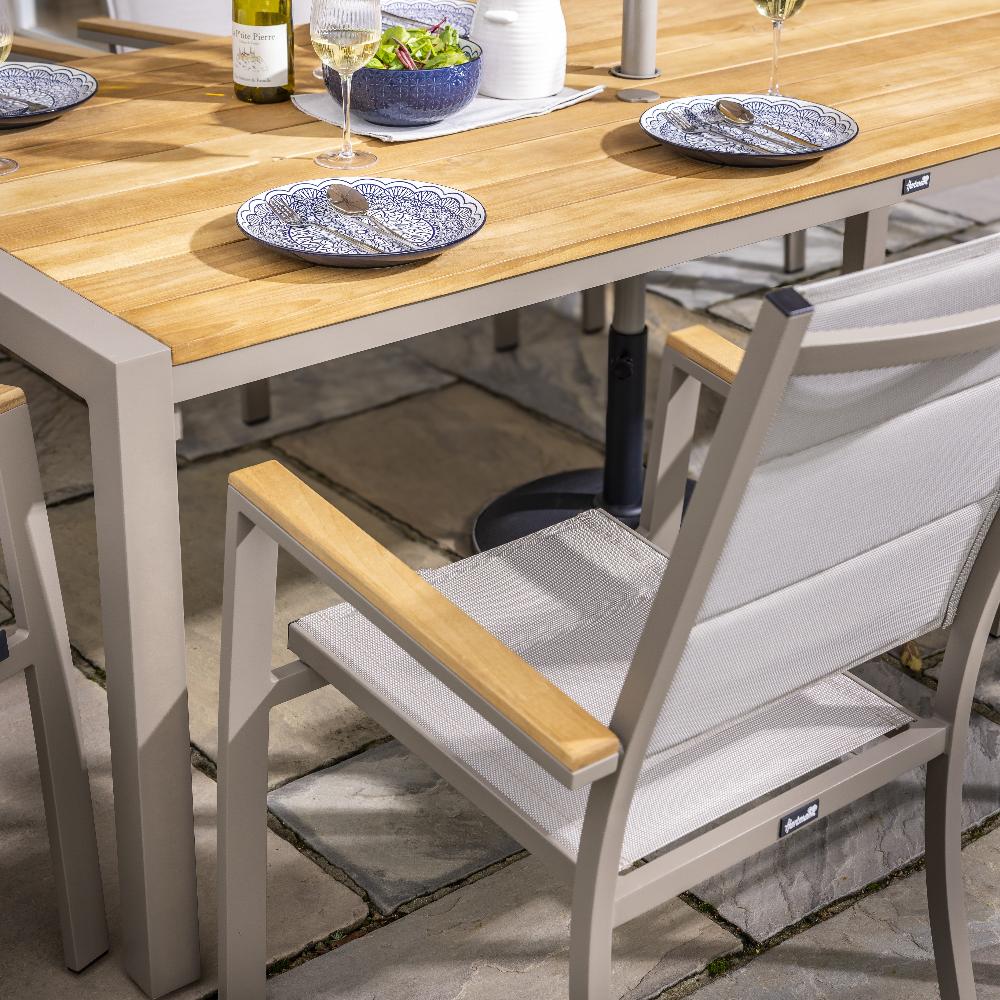 Outdoor 8 Seat Rectangular Dining Set | Ezra By Hartman - Image 3