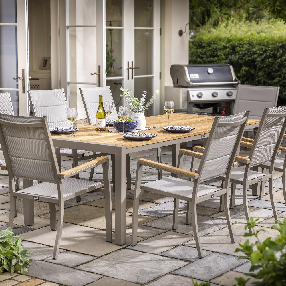 Outdoor 8 Seat Rectangular Dining Set | Ezra By Hartman - Image 6