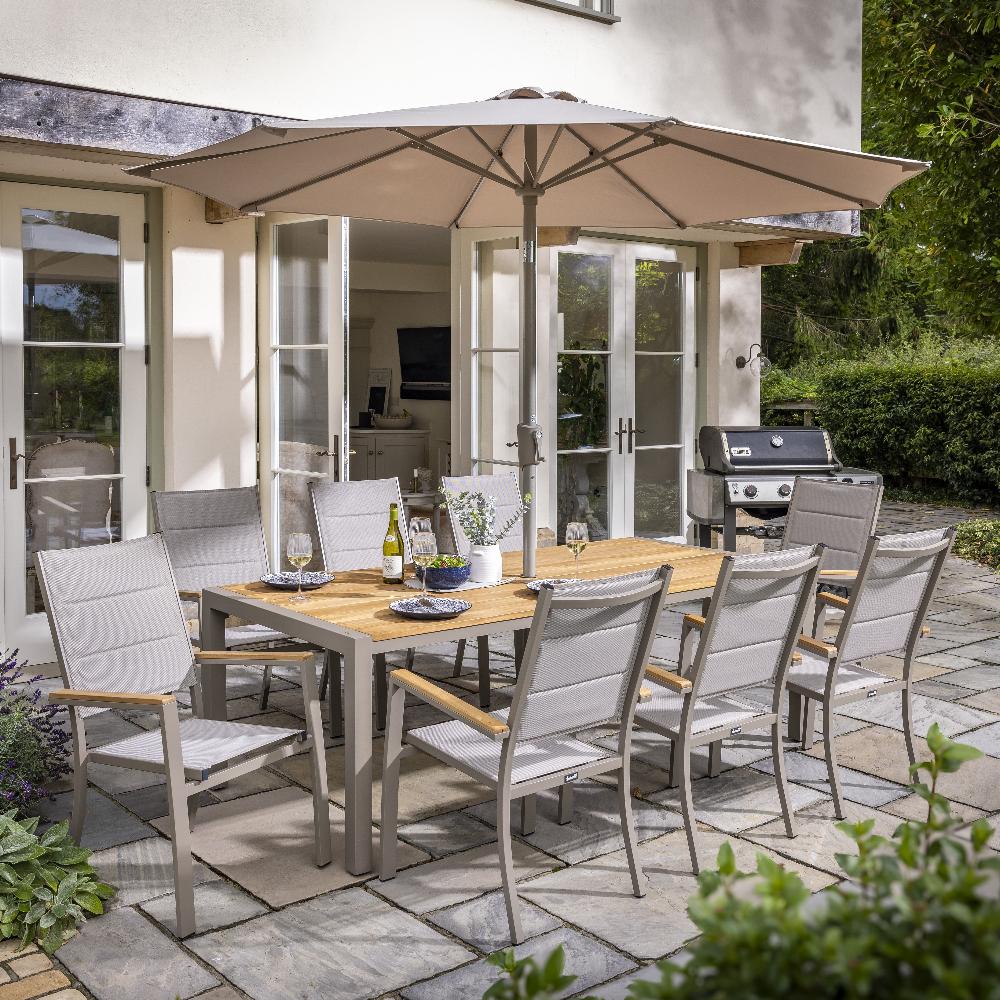 Outdoor 8 Seat Rectangular Dining Set | Ezra By Hartman - Image 8