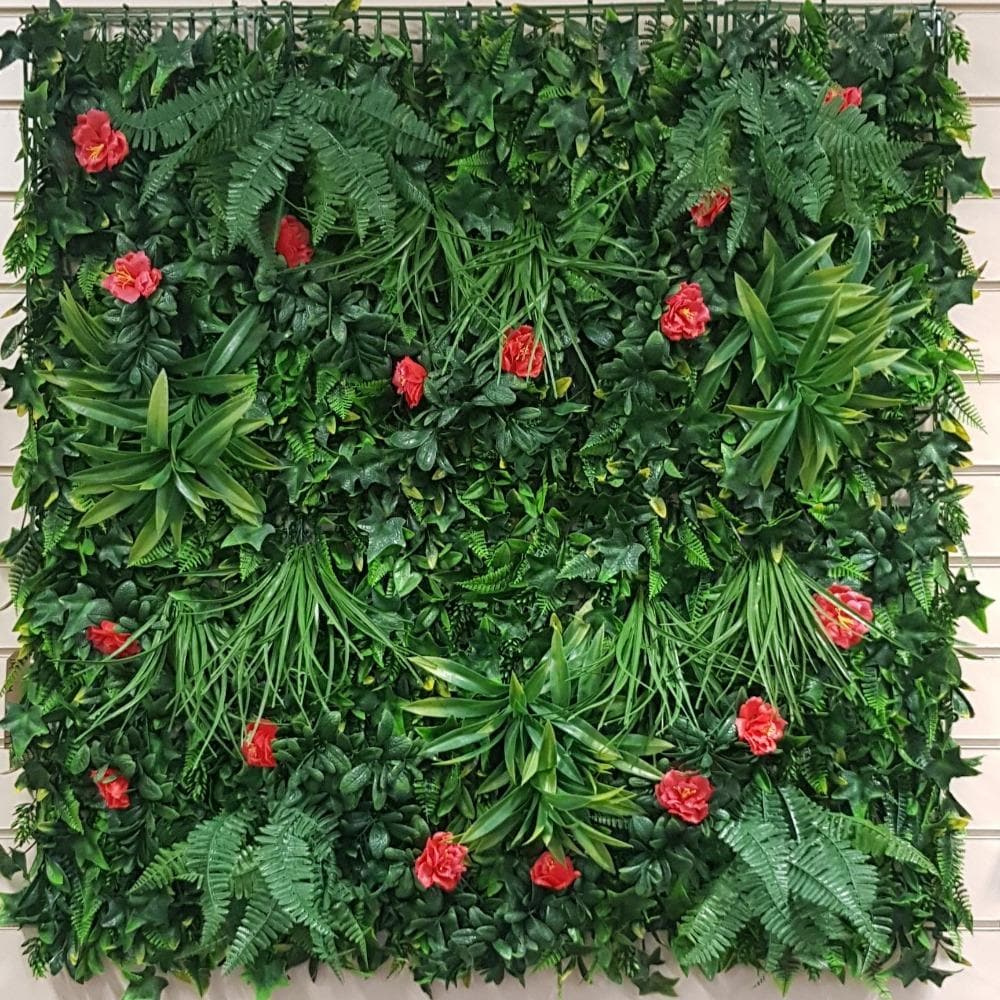 Premium Outdoor Realistic Wall Panel | Red Floral - Image 2