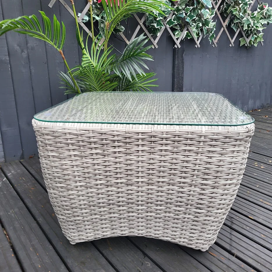 Outdoor Reclining Bistro Set in Natural | Bowness By Vila - Image 6