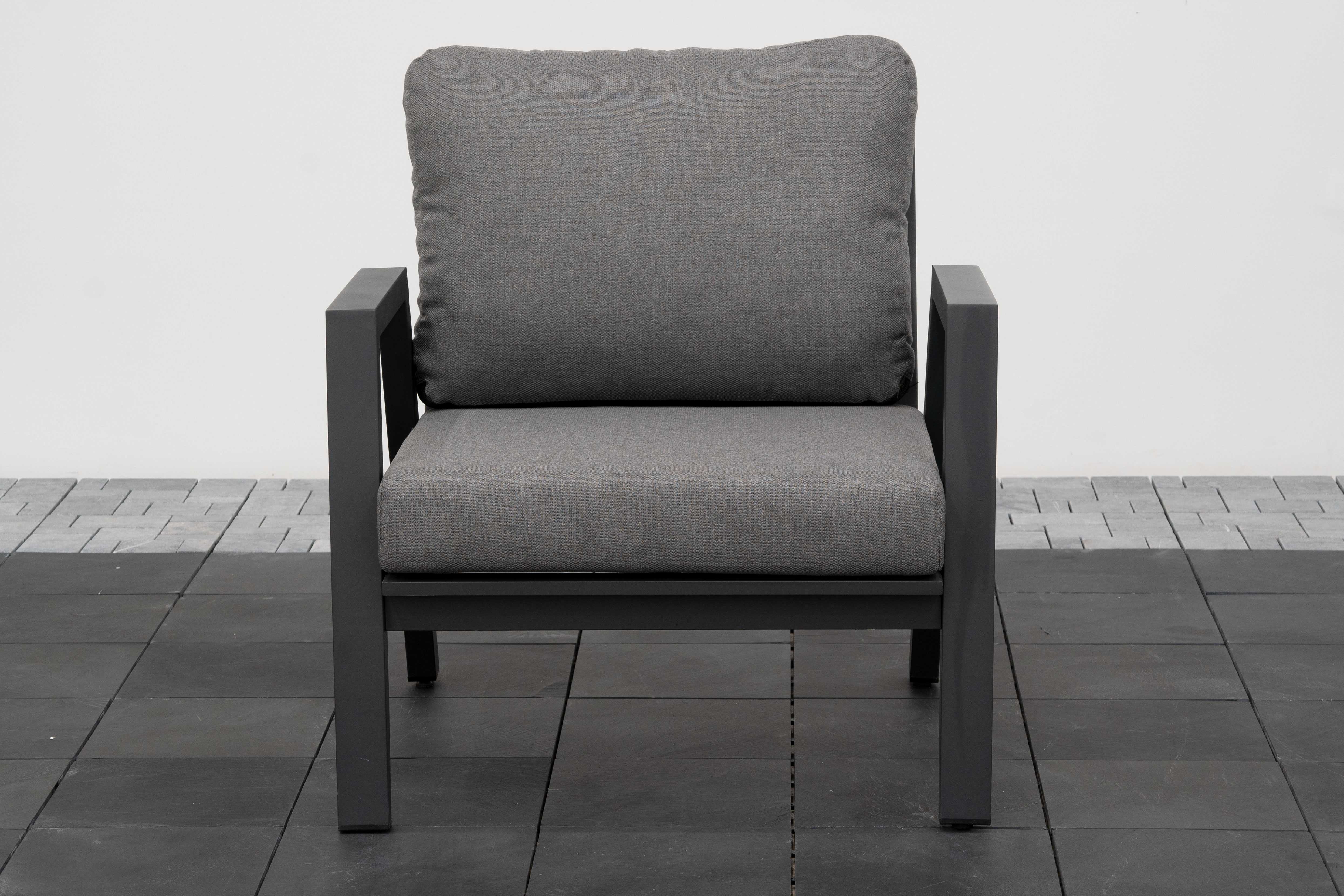 Phoenix Lounge Dining Set with Rectangular Rising Table in Grey | Nova - Image 8