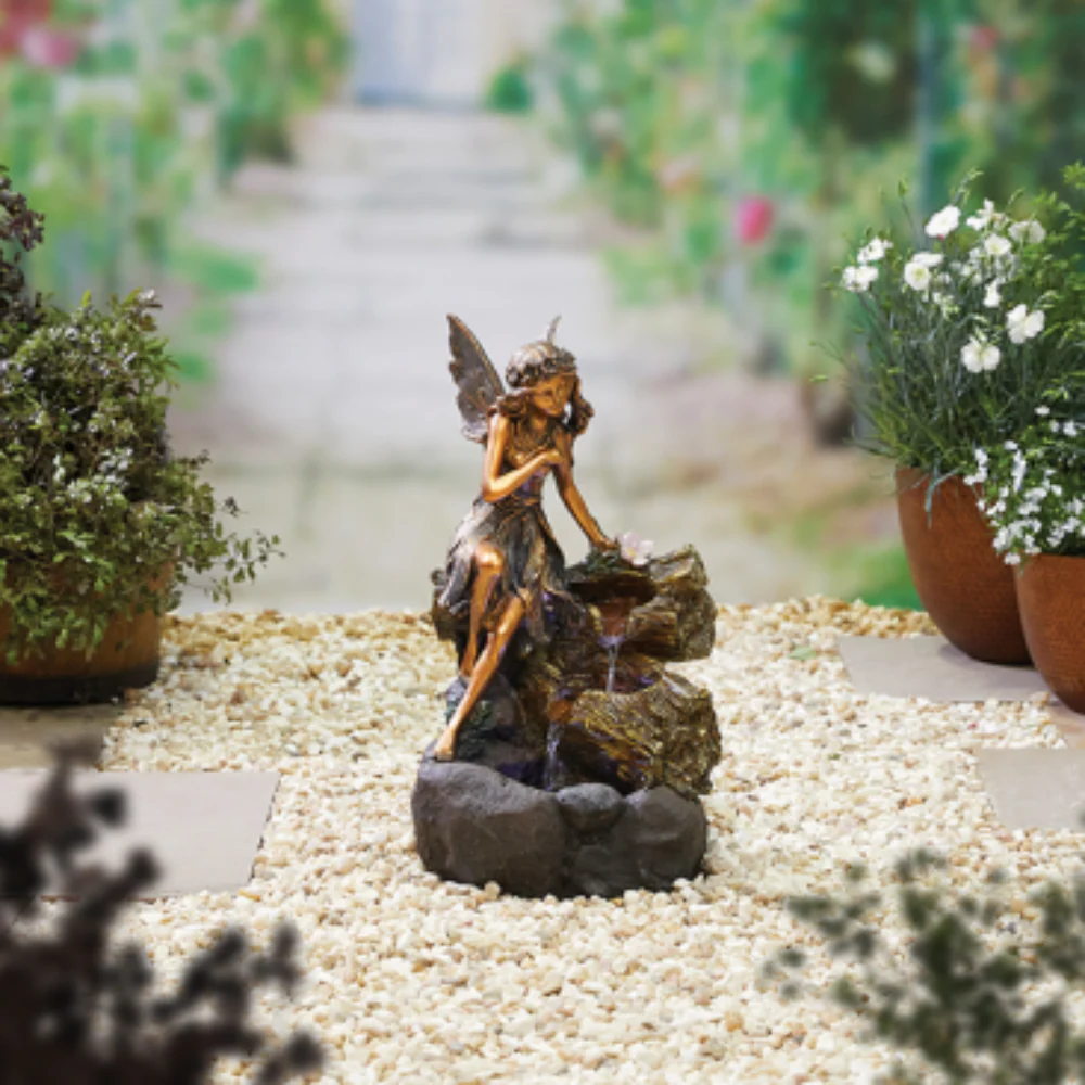 Pixie Spills Water Feature with LEDS - No Plumbing