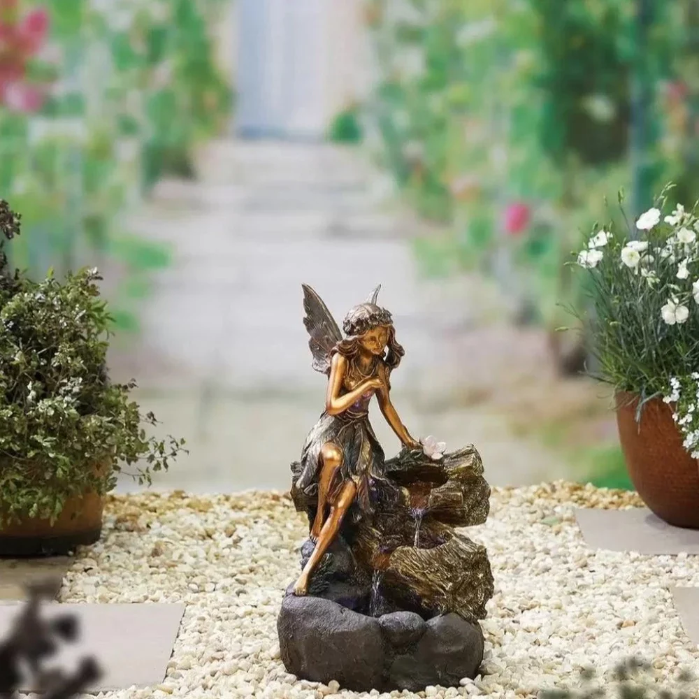 Pixie Spills Water Feature with LEDS - No Plumbing - Image 3