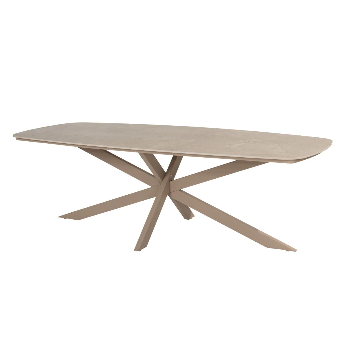 Prado Ceramic Barrel Outdoor Dining Table in Latte - 4 Seasons Outdoor