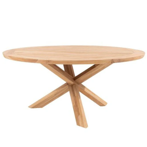 Prado Teak 160cm Round Outdoor Dining Table With Teak Legs & Lazy Susan by 4 Seasons Outdoor - Image 2