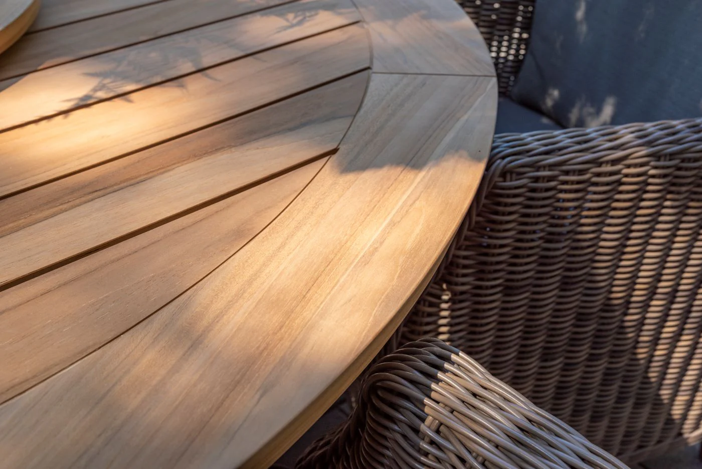 Prado Teak 160cm Round Outdoor Dining Table & Lazy Susan with Metal legs by 4 Seasons Outdoor - Image 5