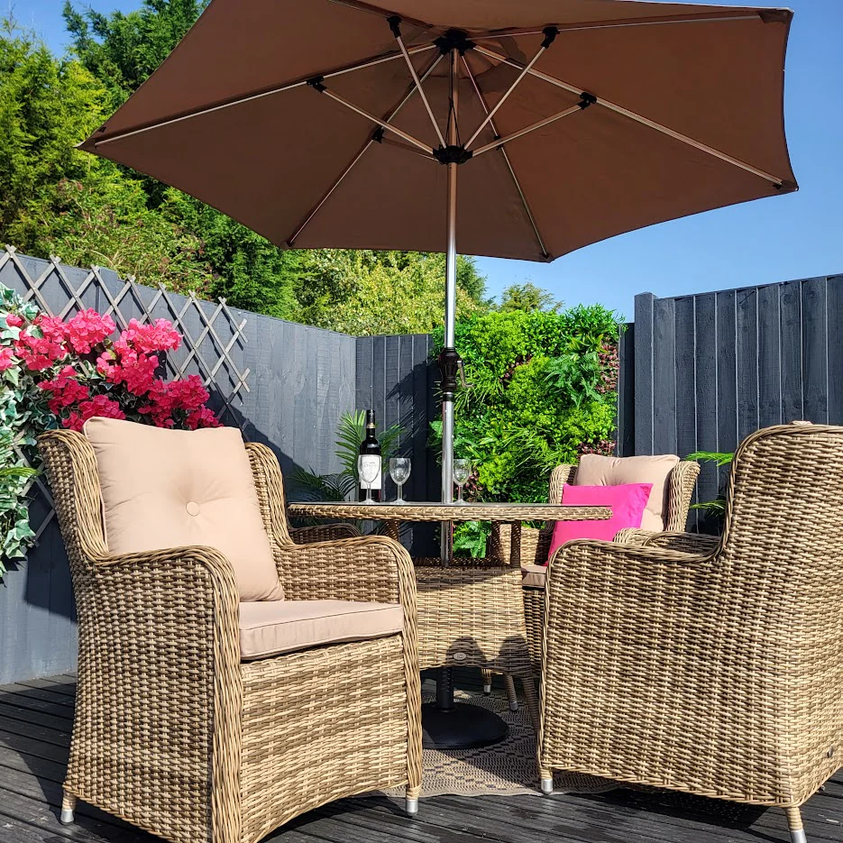 Seville Outdoor Dining 4 Seat in Natural | Katie Blake (Free Cover) - Image 2