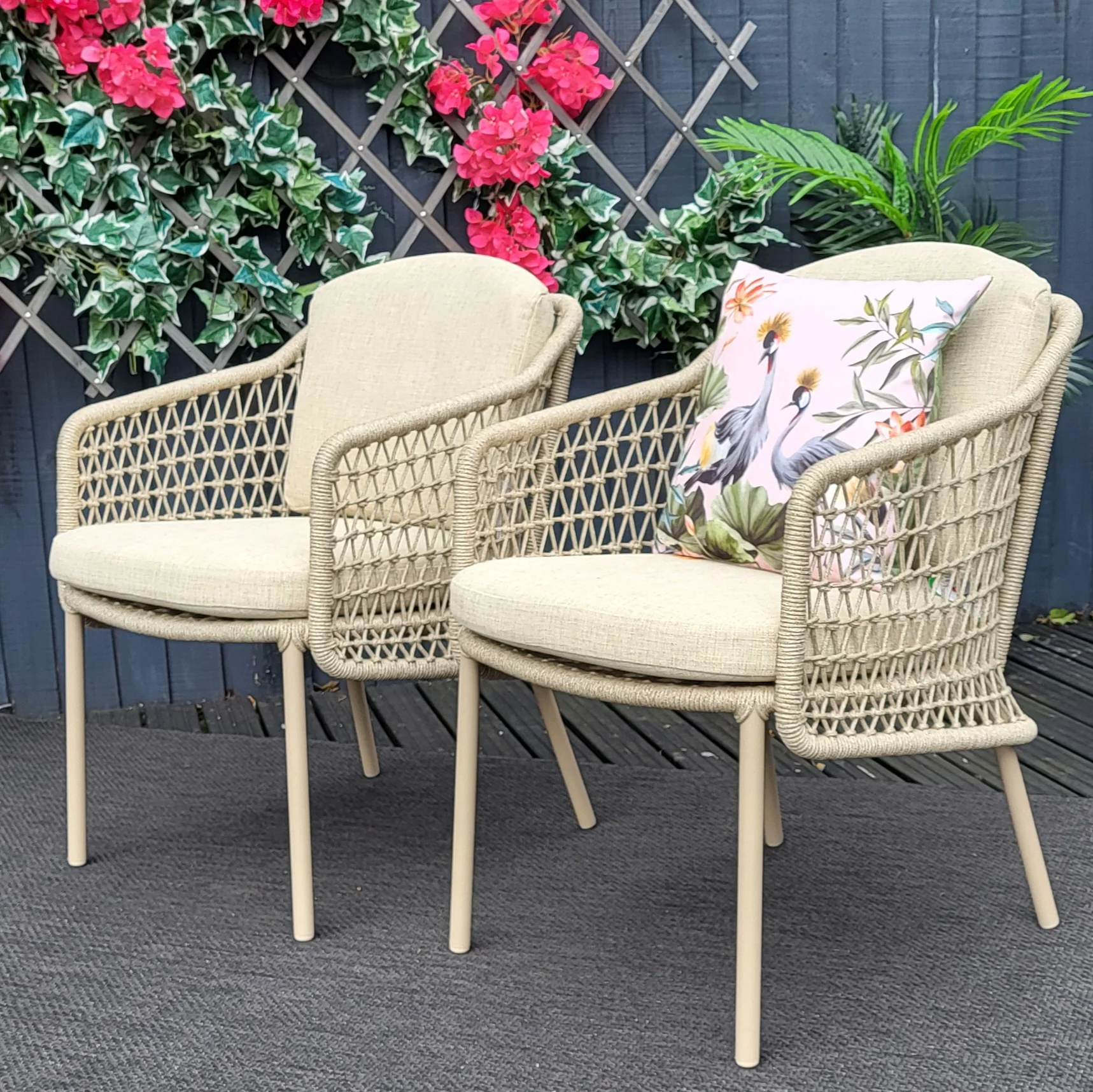 Luxury Puccini Outdoor Dining Chairs pack of 2 by 4 Seasons Outdoor