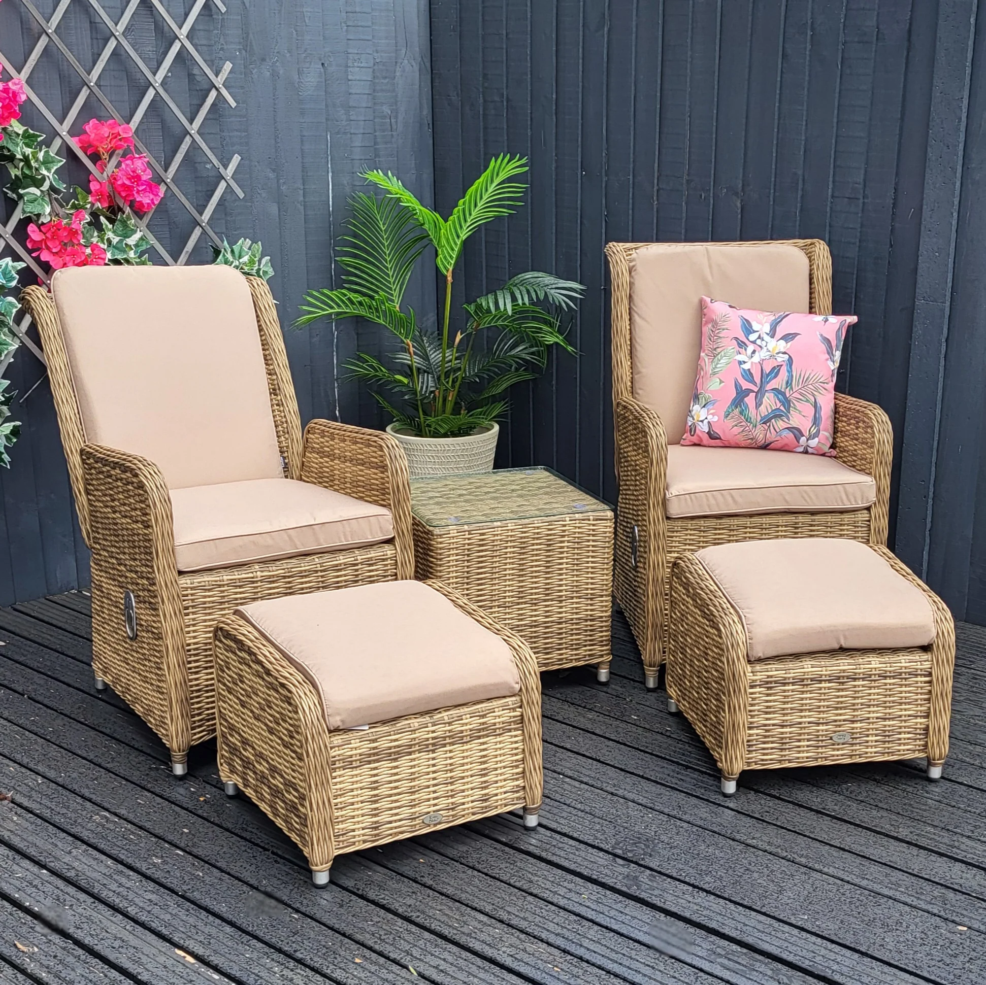 Seville Reclining Bistro Set in Natural | Katie Blake (Free Cover) - Image 3