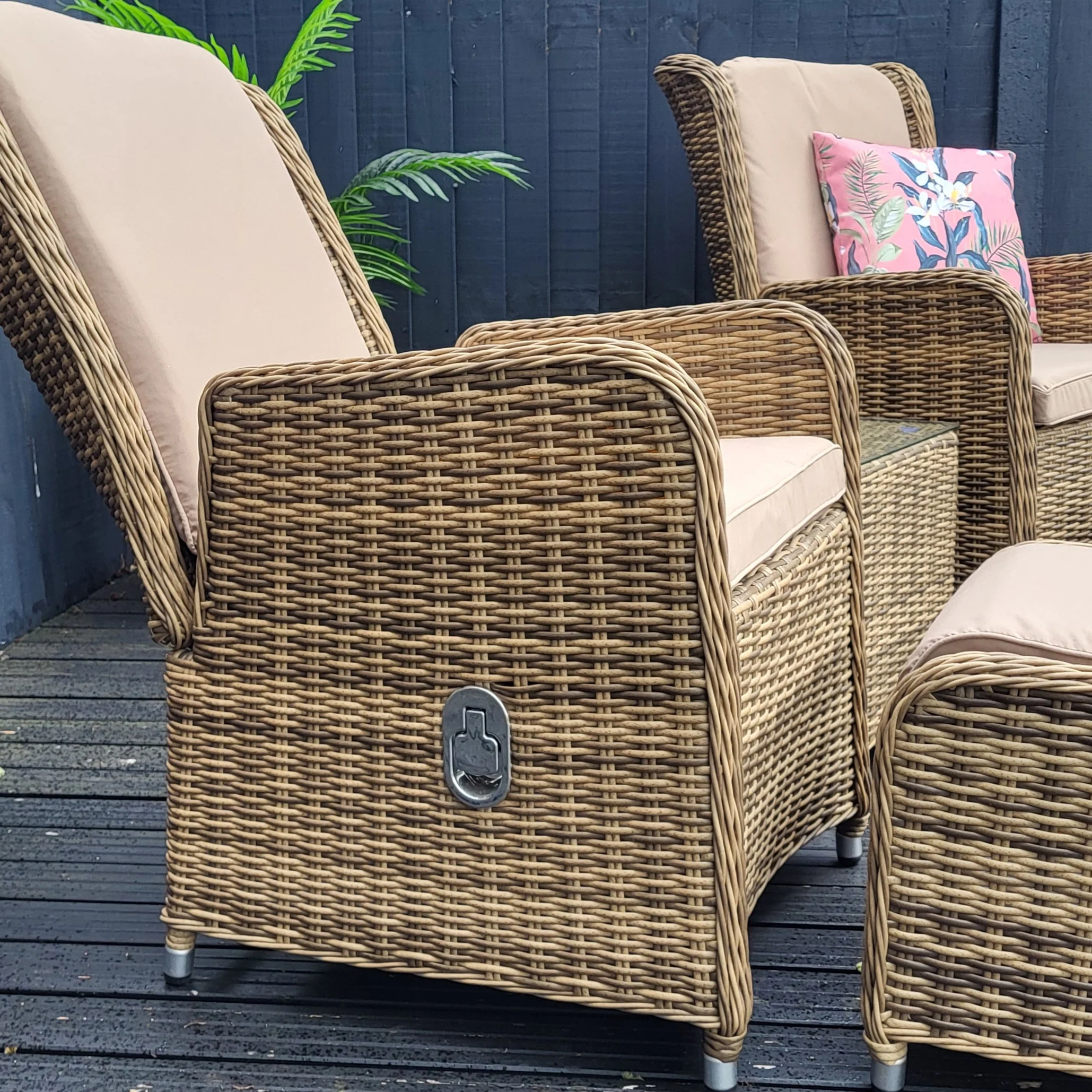 Seville Reclining Bistro Set in Natural | Katie Blake (Free Cover) - Image 4