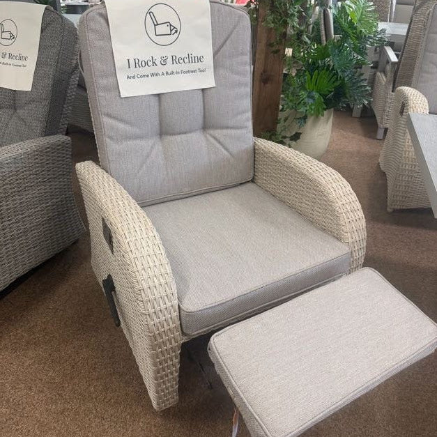 Rocking & Reclining Bistro Set In Natural | Bowness By Vila - Image 13